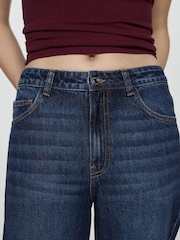 Mango Blue Danila Wide Leg High-Rise Full Length Jeans - Image 5 of 7