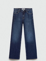 Mango Blue Danila Wide Leg High-Rise Full Length Jeans - Image 6 of 7