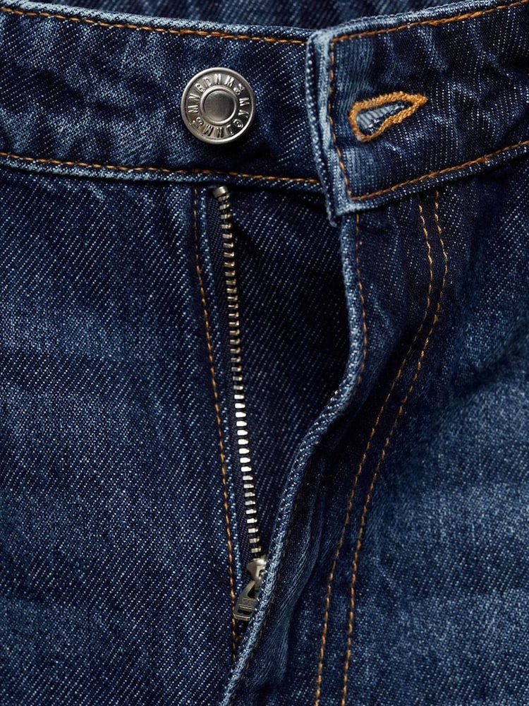 Mango Blue Danila Wide Leg High-Rise Full Length Jeans - Image 7 of 7