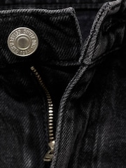 Mango Black Alison Straight-Fit Turn-Up 100% Cotton Jeans - Image 7 of 7