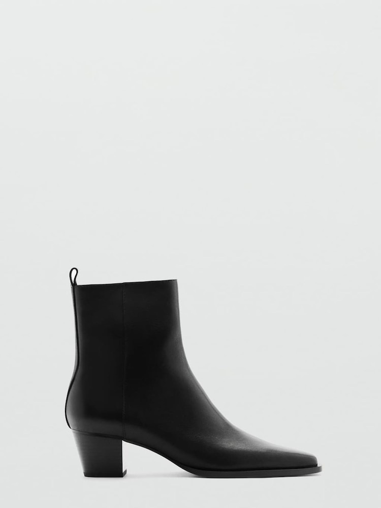 Mango Black Ankle Boots - Image 1 of 4