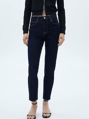 Mango Blue Newmom Comfort High Rise Jeans - Image 3 of 6