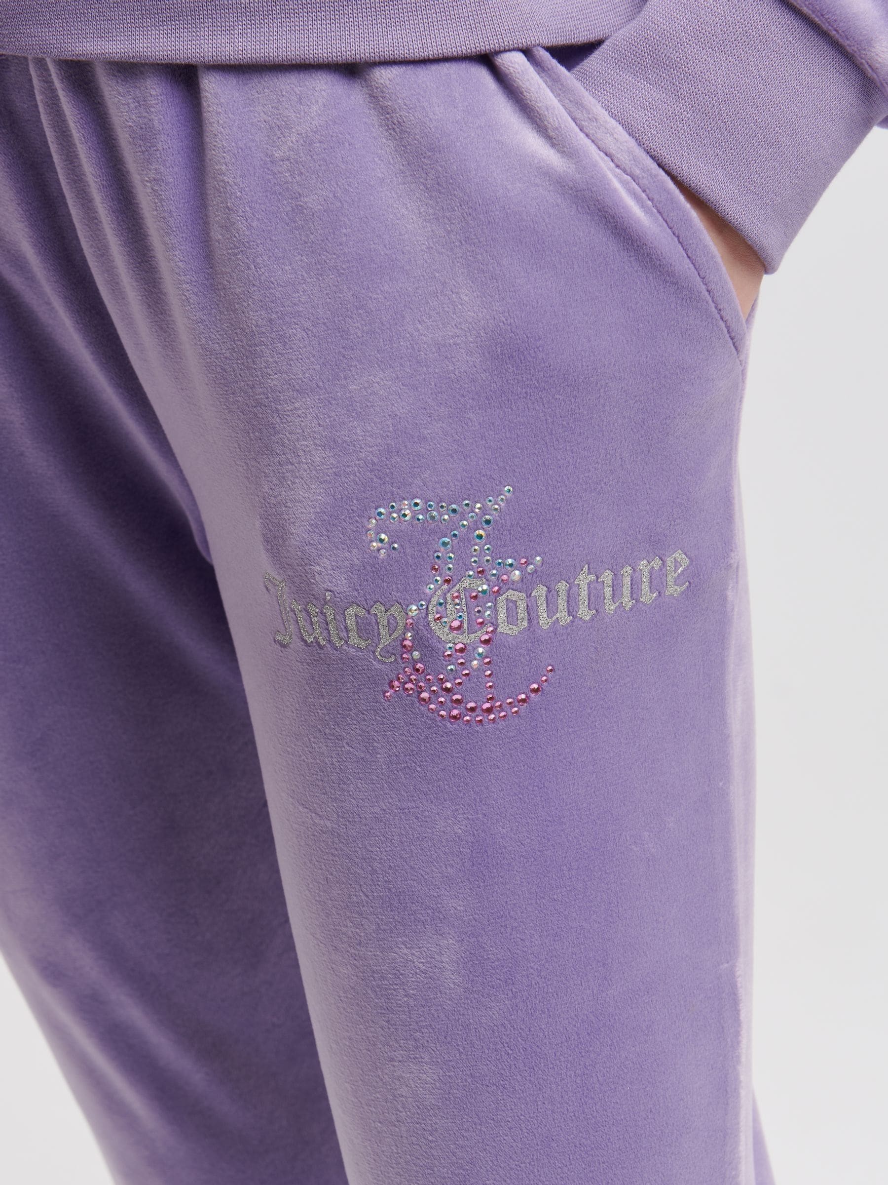 JUICY COUTURE Girls Purple Velour Tracksuit