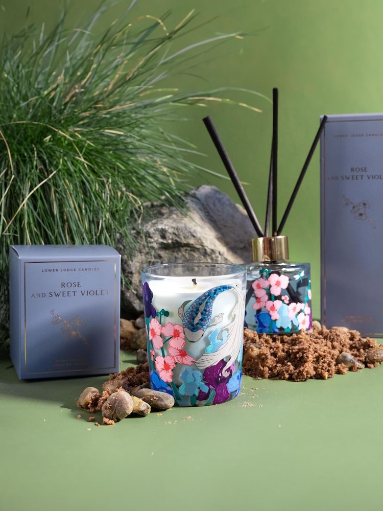 Lower Lodge British Nature Rose and Sweet Violet Candle - Image 4 of 4