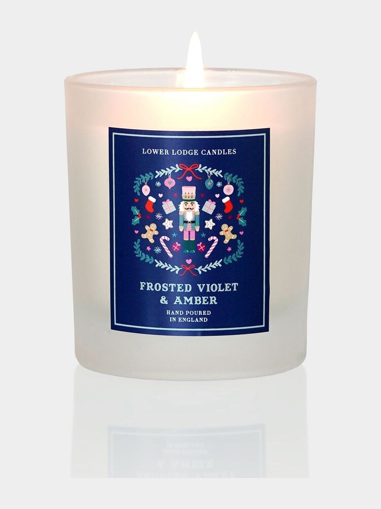 Lower Lodge Frosted Violet and Amber Candle - Image 2 of 3