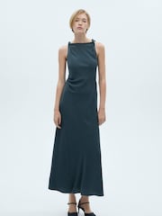 Mango Grey Long Flared Dress - Image 1 of 7