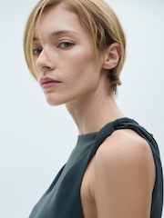 Mango Grey Long Flared Dress - Image 5 of 7