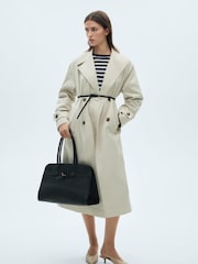 Mango Blue Striped Knitted Midi Dress - Image 2 of 6