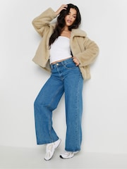 PixieGirl Petite Natural Faux Fur Coat - Image 2 of 5