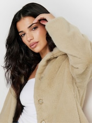 PixieGirl Petite Natural Faux Fur Coat - Image 4 of 5