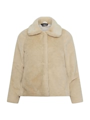 PixieGirl Petite Natural Faux Fur Coat - Image 5 of 5