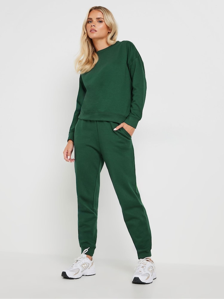 Verde - Pantalones de chándal con bajos ajustados de PixieGirl Petite - Imagen 1 de 5 Verde - Pantalones de chándal con bajos ajustados de PixieGirl Petite - Imagen 1 de 5