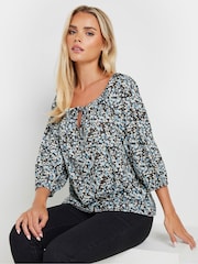 M&Co Petite Ditsy Keyhole Front Top - Bild 1 von 4