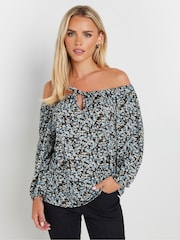 M&Co Petite Ditsy Keyhole Front Top - Bild 2 von 4