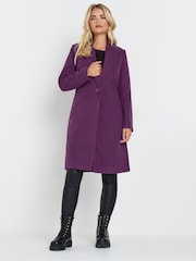M&Co Purple Petite City Coat - Image 1 of 5