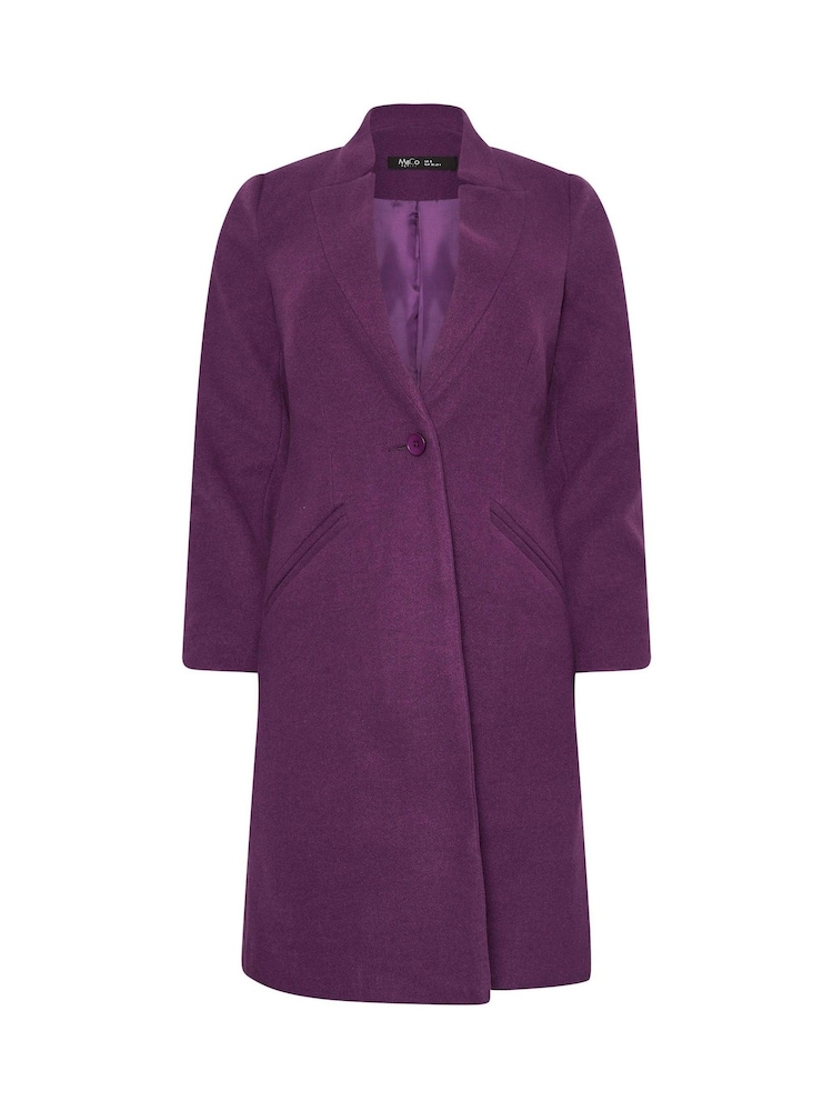 M&Co Purple Petite City Coat - Image 5 of 5