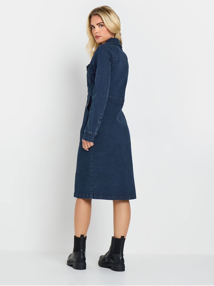 M&Co Petite Mid Wash Zip Through Dress - Imagen 2 de 5