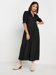PixieGirl Petite Black Collar Midi Dress - Image 2 of 5