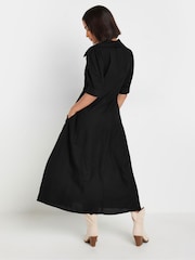 PixieGirl Petite Black Collar Midi Dress - Image 3 of 5