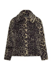 PixieGirl Petite Brown Faux Fur Coat - Image 5 of 5