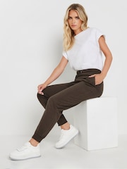 PixieGirl Petite Brown Cuffed Joggers - Image 1 of 5