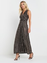 M&Co Black Petite Sequin Sleeveless Dress - Image 2 of 5