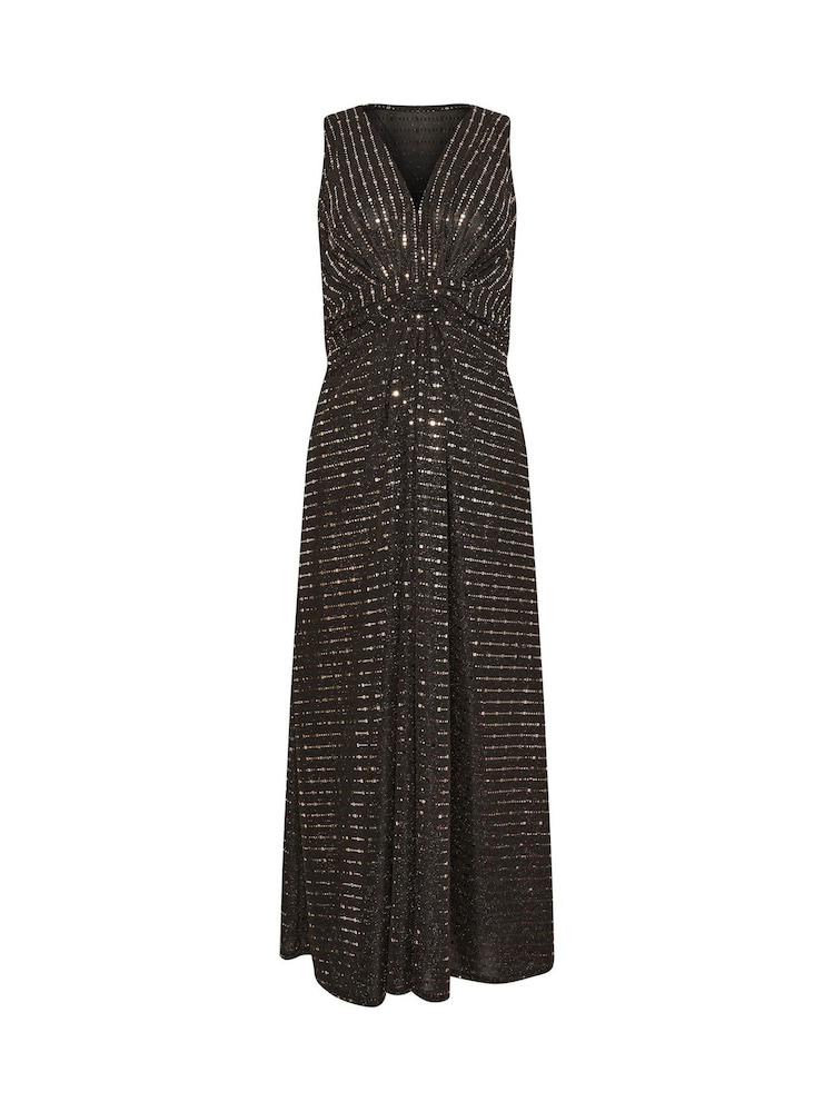 M&Co Black Petite Sequin Sleeveless Dress - Image 5 of 5