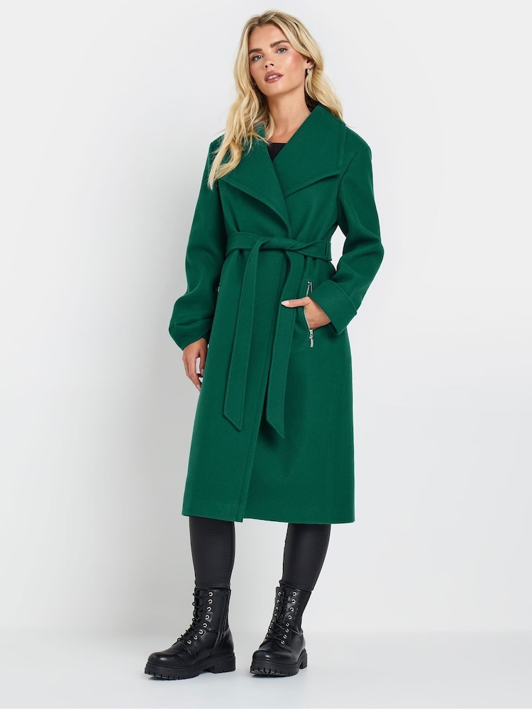 M&Co Petite Tailored Wrap Coat - Bild 1 von 5 M&Co Petite Tailored Wrap Coat - Bild 1 von 5