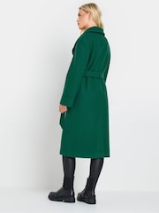M&Co Green Petite Tailored Wrap Coat - Image 3 of 5