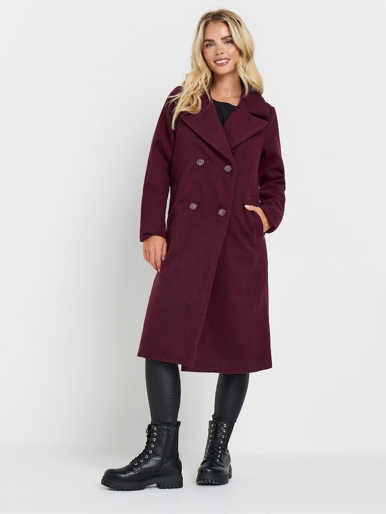 M&Co Red Petite Relaxed Tailored Coat - Image 1 of 5