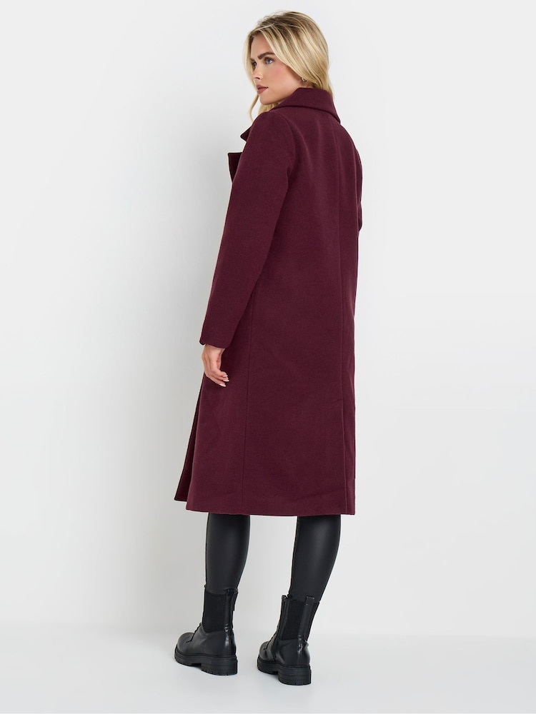M&Co Red Petite Relaxed Tailored Coat - Image 3 of 5