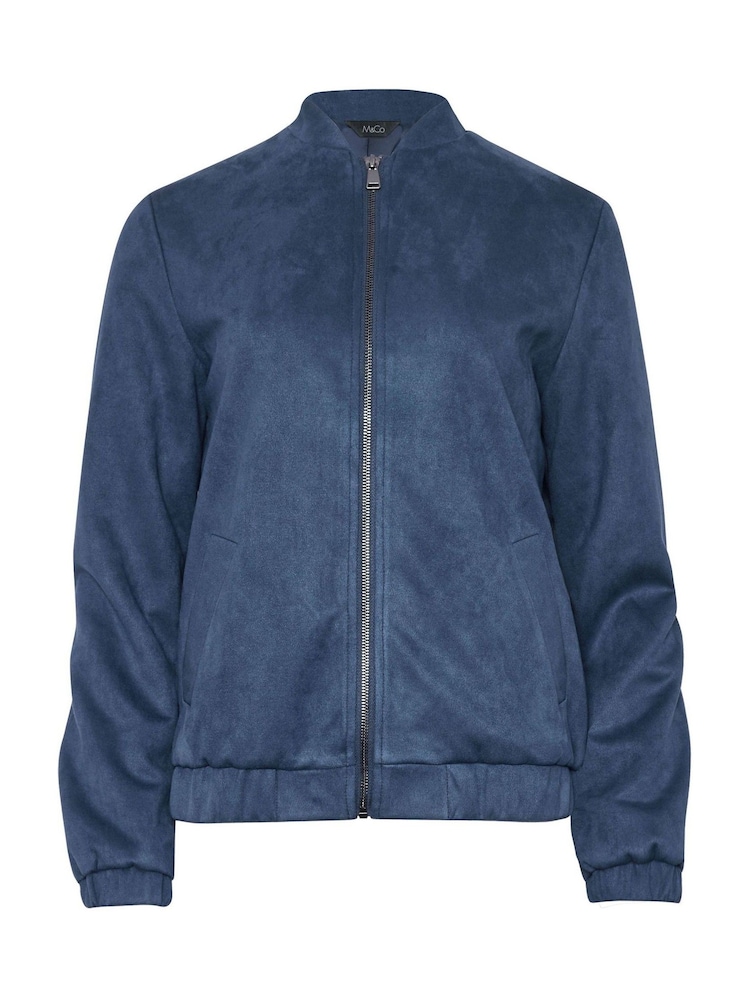 M&Co Petite Suede Bomber Jacket - Bild 5 von 5 M&Co Petite Suede Bomber Jacket - Bild 5 von 5