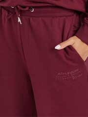 PixieGirl Petite Red Athleisure Wide Leg Joggers - Image 4 of 5