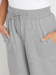 PixieGirl Petite Grey Patch Pocket Wide Leg Joggers - Image 4 of 5