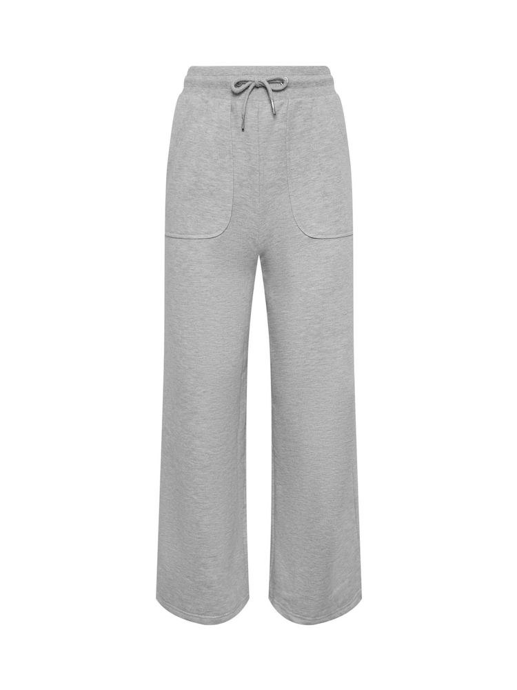 PixieGirl Petite Grey Patch Pocket Wide Leg Joggers - Image 5 of 5