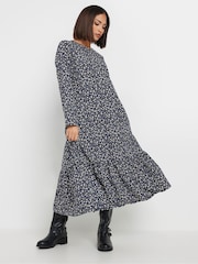 PixieGirl Petite Blue Long Sleeve Midi Dress - Image 2 of 5
