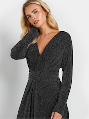 M&Co Black Petite Long Sleeve Brillo Dress - Image 2 of 5