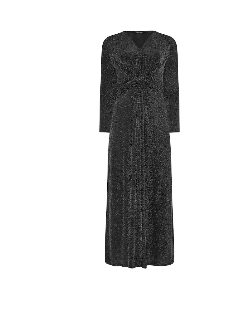 M&Co Black Petite Long Sleeve Brillo Dress - Image 5 of 5