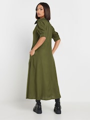 PixieGirl Petite Green Collar Midi Dress - Image 3 of 5