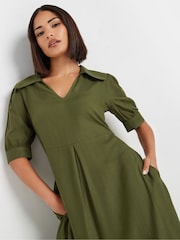 PixieGirl Petite Green Collar Midi Dress - Image 4 of 5