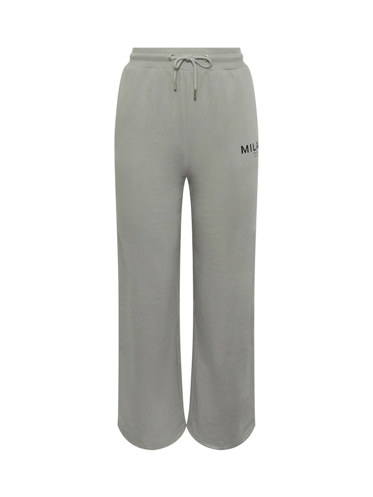 PixieGirl Petite Grey Milan Wide Leg Joggers - Image 5 of 5
