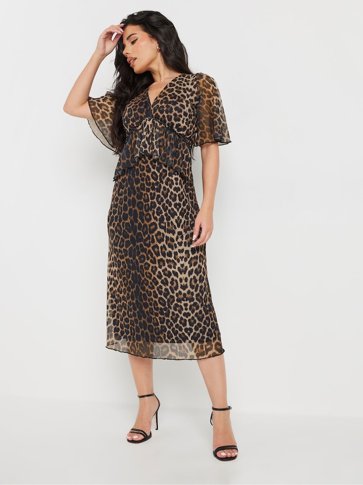 PixieGirl Petite Animal Mesh Frill Midi Dress - Bild 2 von 5 PixieGirl Petite Animal Mesh Frill Midi Dress - Bild 2 von 5