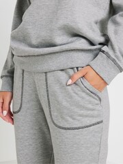 PixieGirl Petite Grey Contrast Stitch Joggers - Image 4 of 5