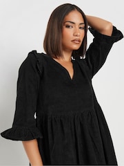 PixieGirl Petite Black Corduroy Smock Dress - Image 4 of 5