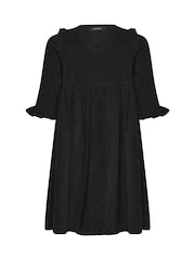 PixieGirl Petite Black Corduroy Smock Dress - Image 5 of 5