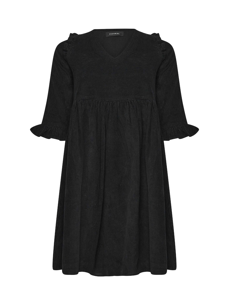 Negro - PixieGirl Petite Corduroy Smock Dress - Imagen 5 de 5 Negro - PixieGirl Petite Corduroy Smock Dress - Imagen 5 de 5