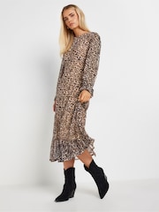 Rochie midi cu plasă și straturi suprapuse PixieGirl Petite Animal Mânecă lungă - Image 2 of 4