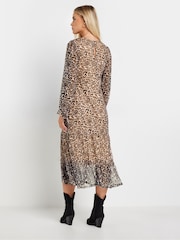 Rochie midi cu plasă și straturi suprapuse PixieGirl Petite Animal Mânecă lungă - Image 3 of 4