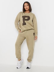 PixieGirl Petite Natural Applique Joggers - Image 1 of 5