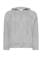 PixieGirl Petite Grey Black Casual Sport Zip Up Hoodie - Image 5 of 5